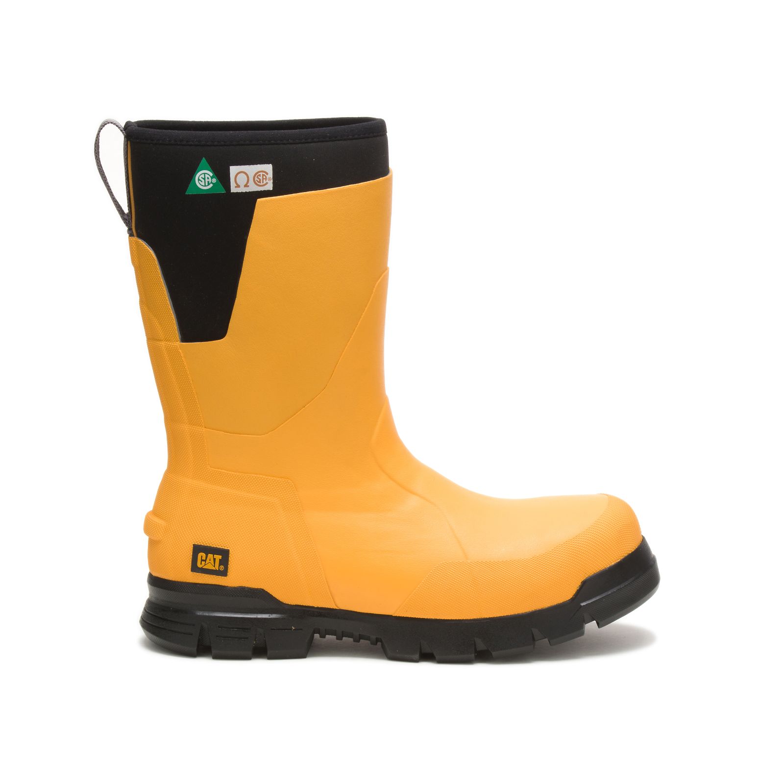 Caterpillar Stormers 11" Steel Toe Csa Philippines - Mens Rubber Boots - Yellow 70849BFUA